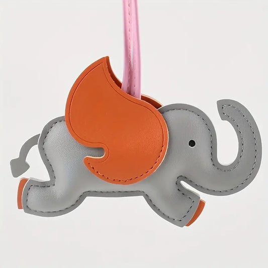 Flying elephant Leather Charm